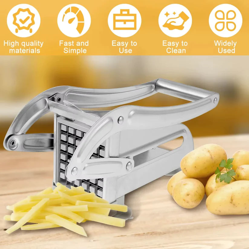 Stainless Steel Manual Potato Cutter French Fries Slicer Potato Chips