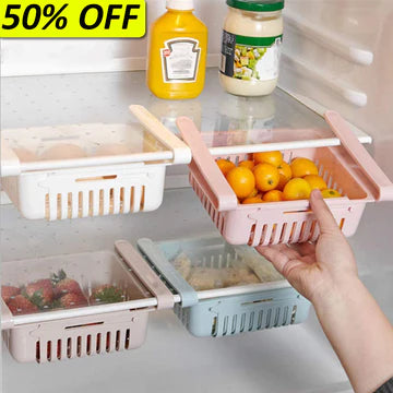 Pack of 5 Adjustable Fridge Storage Basket ( 5Pcs )