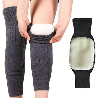 2 Pcs Warm Wool Knee Pads Super Elastic Knees Sleeves Support Protector