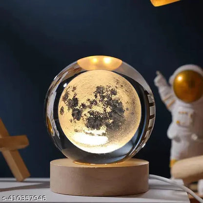 3D CRYSTAL BALL MOON NIGHT LAMP